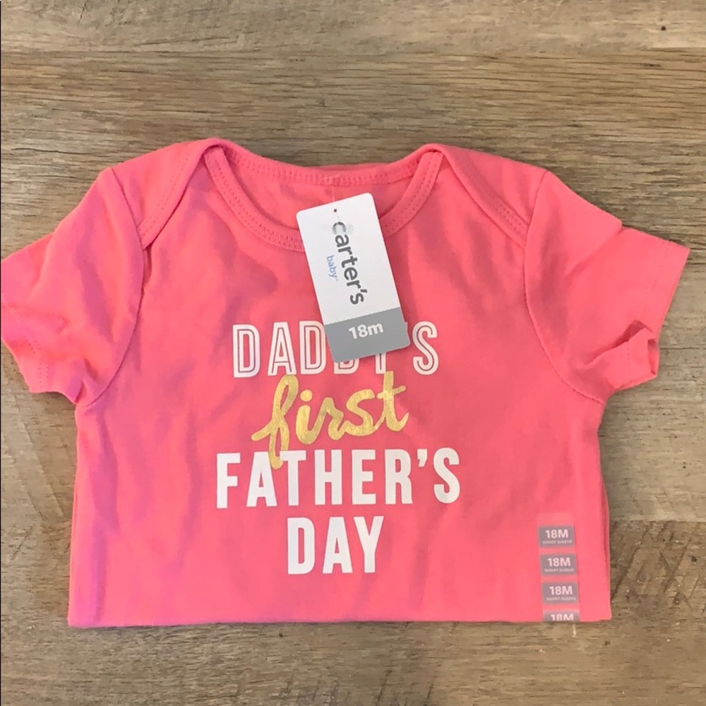 Pink onesie daddy’s first father’s Day